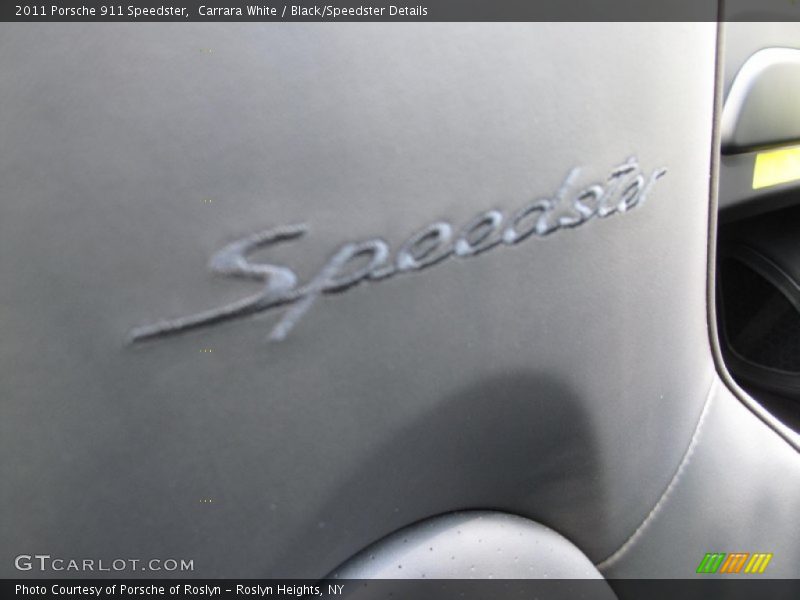 Carrara White / Black/Speedster Details 2011 Porsche 911 Speedster