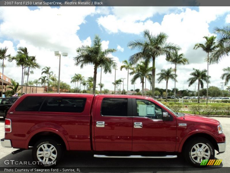 Redfire Metallic / Black 2007 Ford F150 Lariat SuperCrew