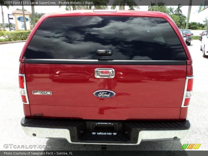 Redfire Metallic / Black 2007 Ford F150 Lariat SuperCrew