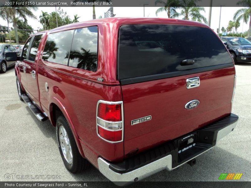 Redfire Metallic / Black 2007 Ford F150 Lariat SuperCrew