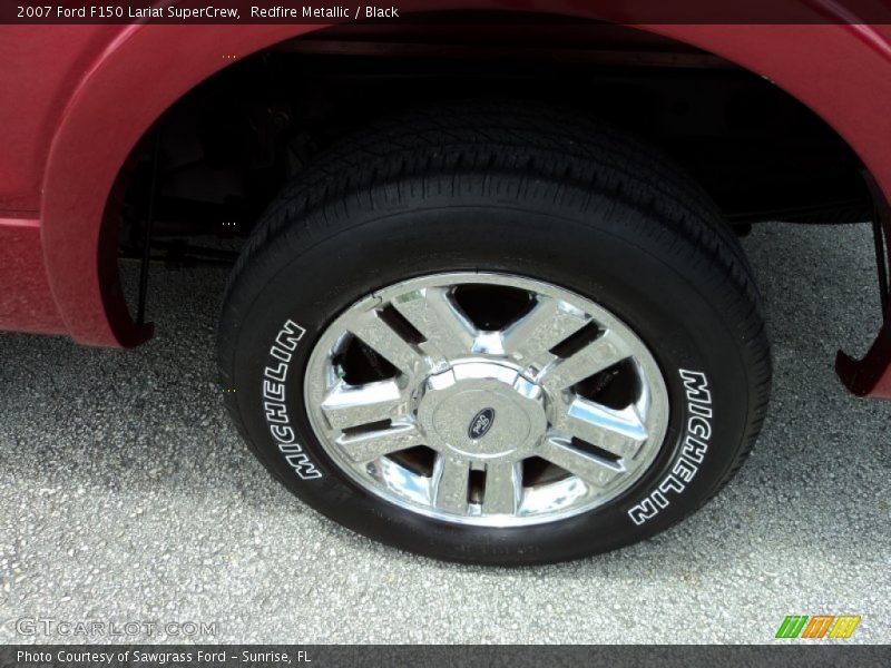 Redfire Metallic / Black 2007 Ford F150 Lariat SuperCrew