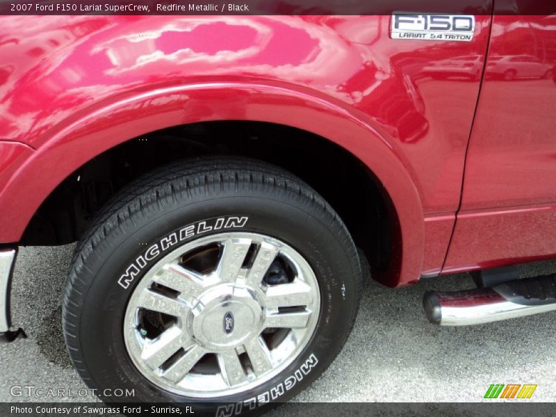 Redfire Metallic / Black 2007 Ford F150 Lariat SuperCrew