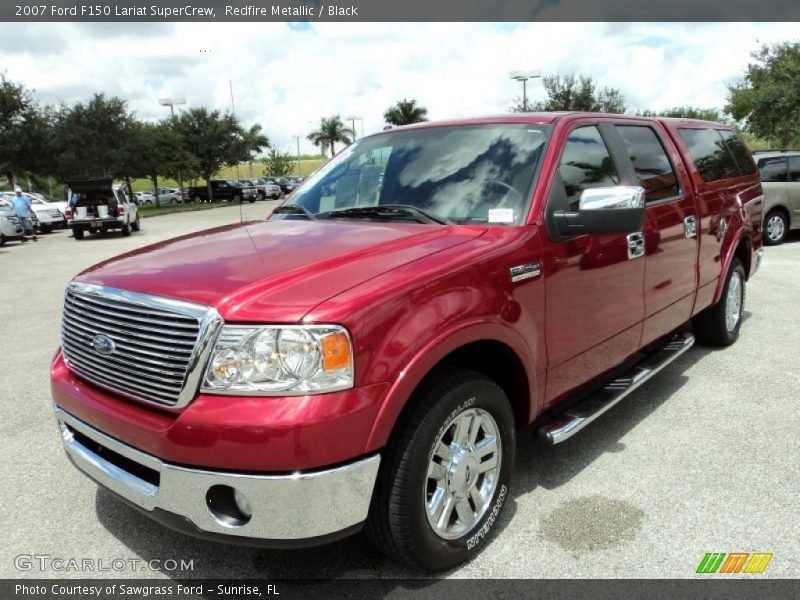 Redfire Metallic / Black 2007 Ford F150 Lariat SuperCrew