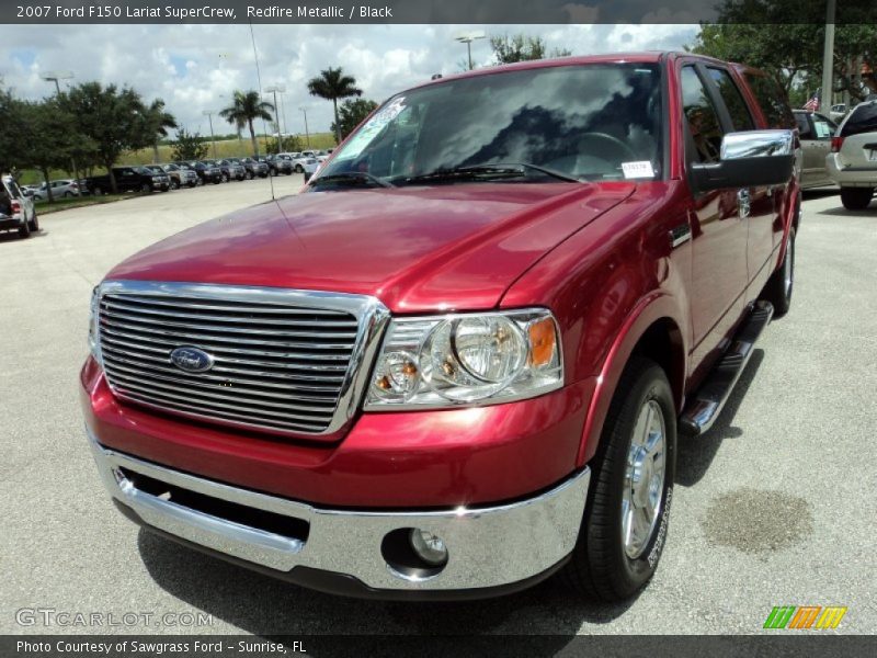 Redfire Metallic / Black 2007 Ford F150 Lariat SuperCrew