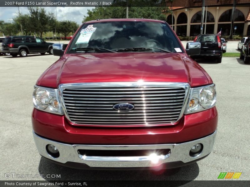 Redfire Metallic / Black 2007 Ford F150 Lariat SuperCrew