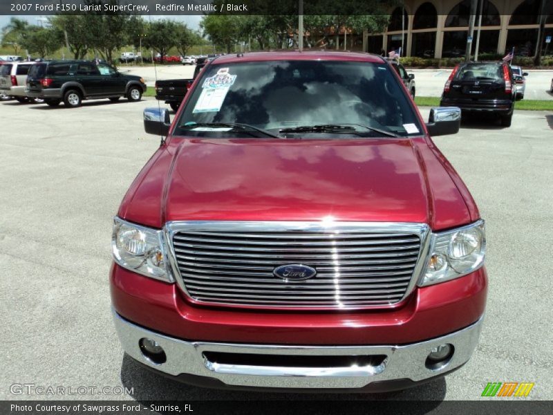 Redfire Metallic / Black 2007 Ford F150 Lariat SuperCrew