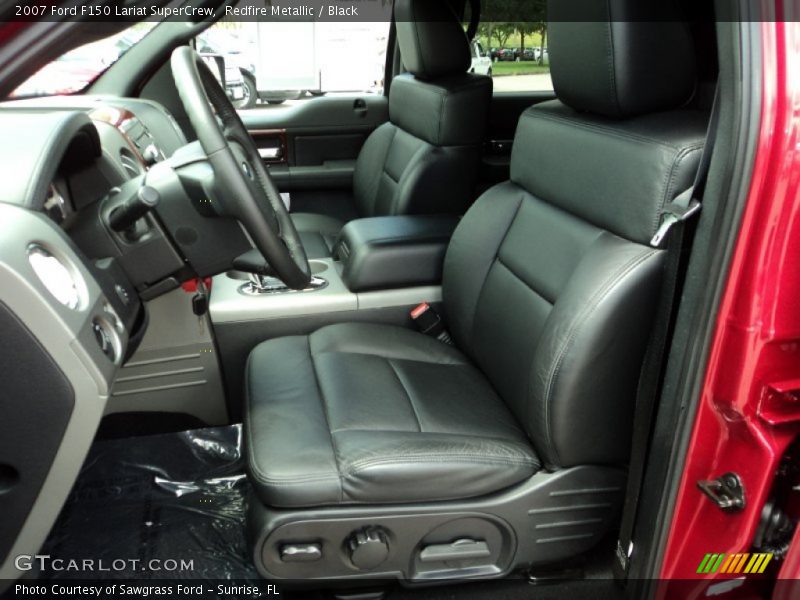 Redfire Metallic / Black 2007 Ford F150 Lariat SuperCrew