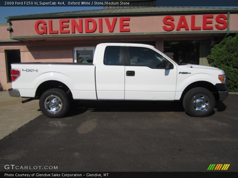 Oxford White / Stone/Medium Stone 2009 Ford F150 XL SuperCab 4x4