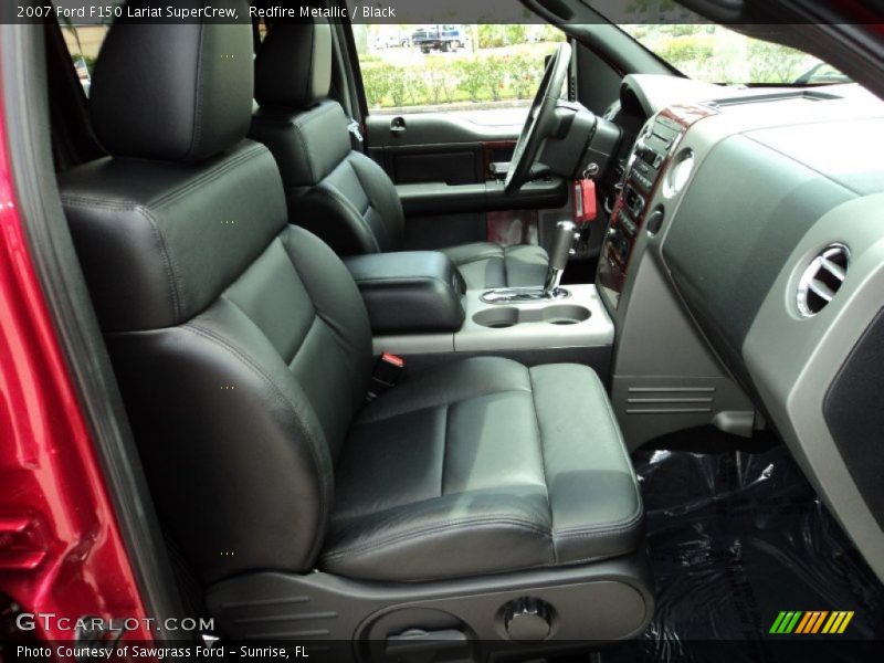 Redfire Metallic / Black 2007 Ford F150 Lariat SuperCrew