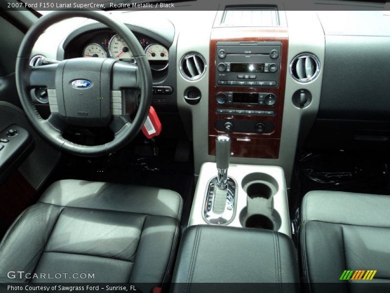 Redfire Metallic / Black 2007 Ford F150 Lariat SuperCrew