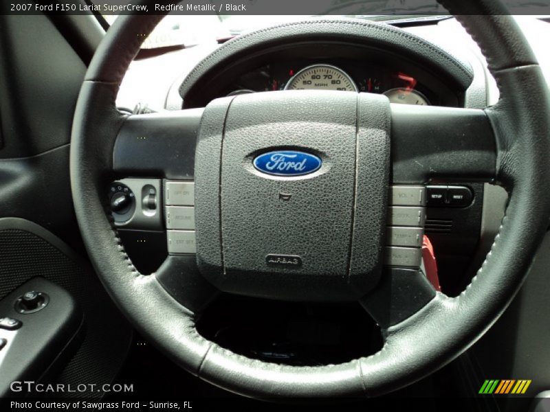 Redfire Metallic / Black 2007 Ford F150 Lariat SuperCrew