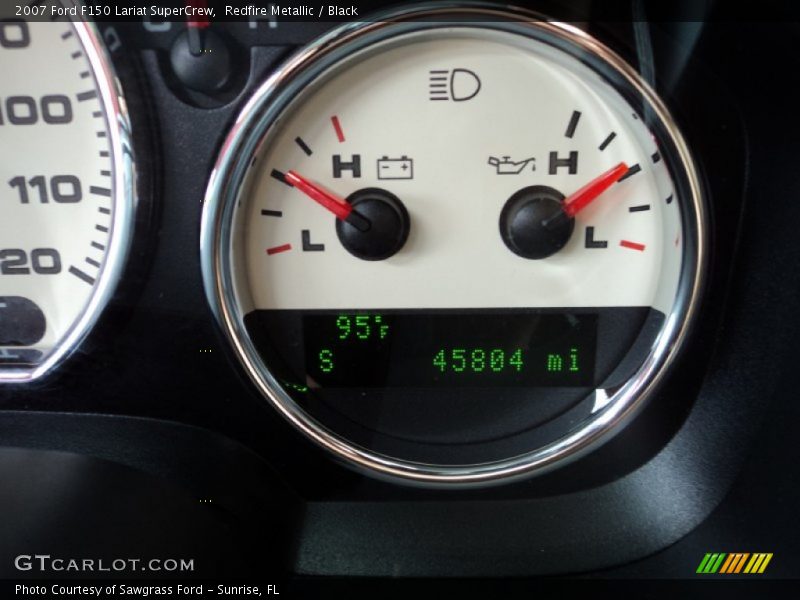 Redfire Metallic / Black 2007 Ford F150 Lariat SuperCrew
