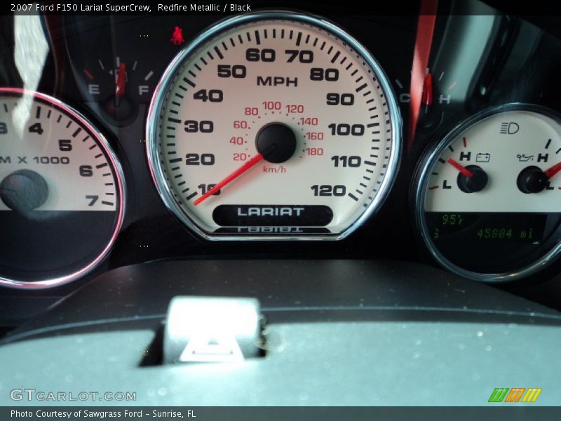 Redfire Metallic / Black 2007 Ford F150 Lariat SuperCrew