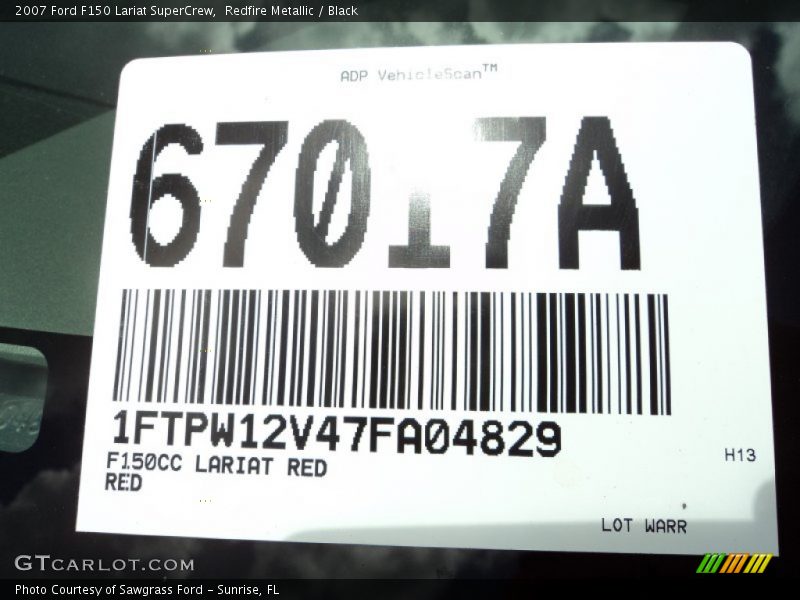 Redfire Metallic / Black 2007 Ford F150 Lariat SuperCrew