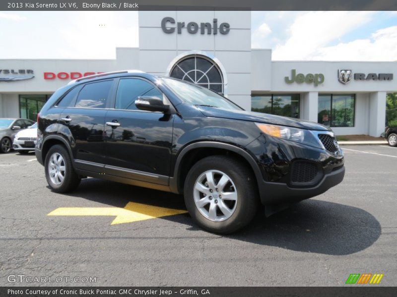 Ebony Black / Black 2013 Kia Sorento LX V6
