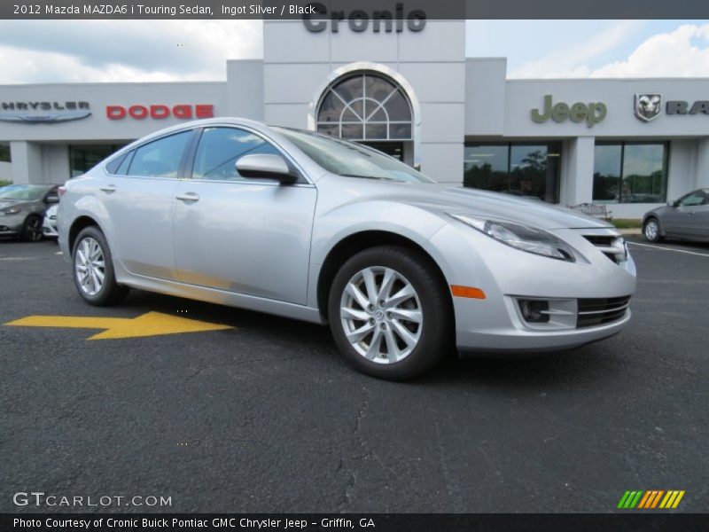 Ingot Silver / Black 2012 Mazda MAZDA6 i Touring Sedan
