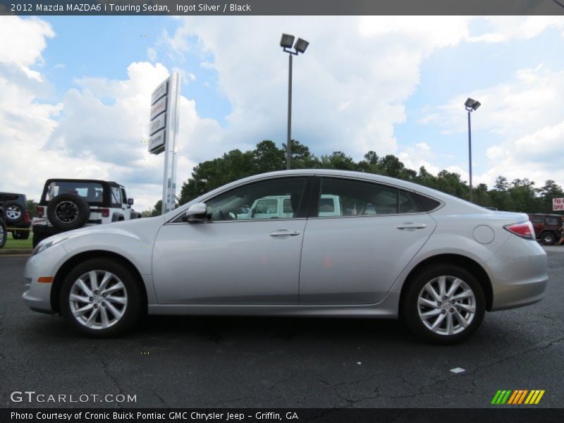 Ingot Silver / Black 2012 Mazda MAZDA6 i Touring Sedan