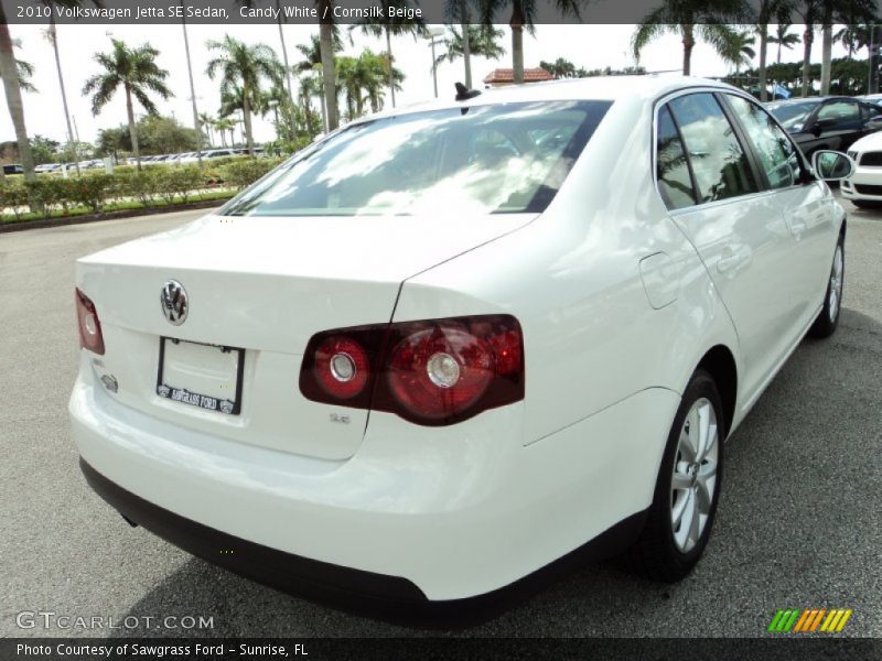 Candy White / Cornsilk Beige 2010 Volkswagen Jetta SE Sedan