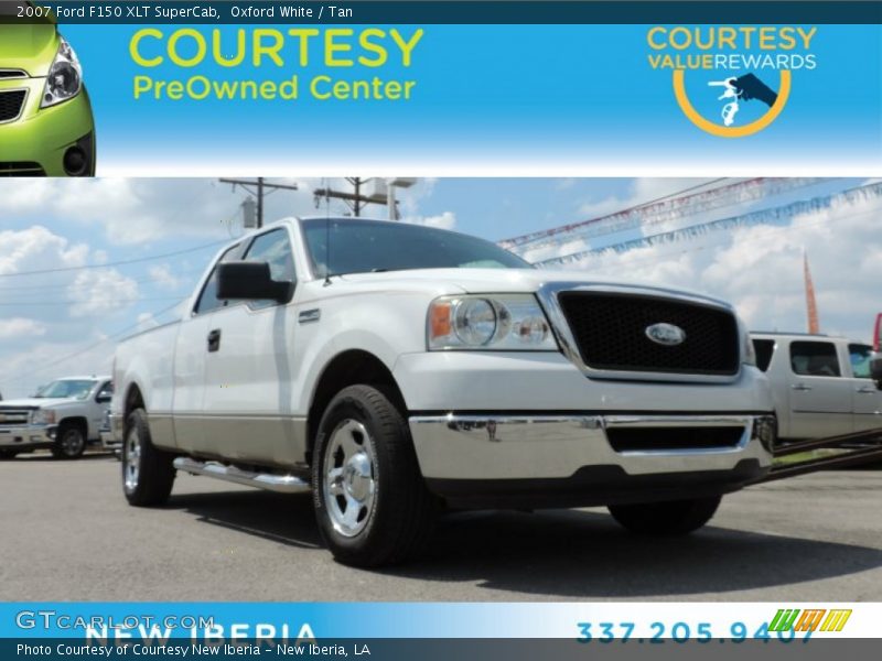Oxford White / Tan 2007 Ford F150 XLT SuperCab