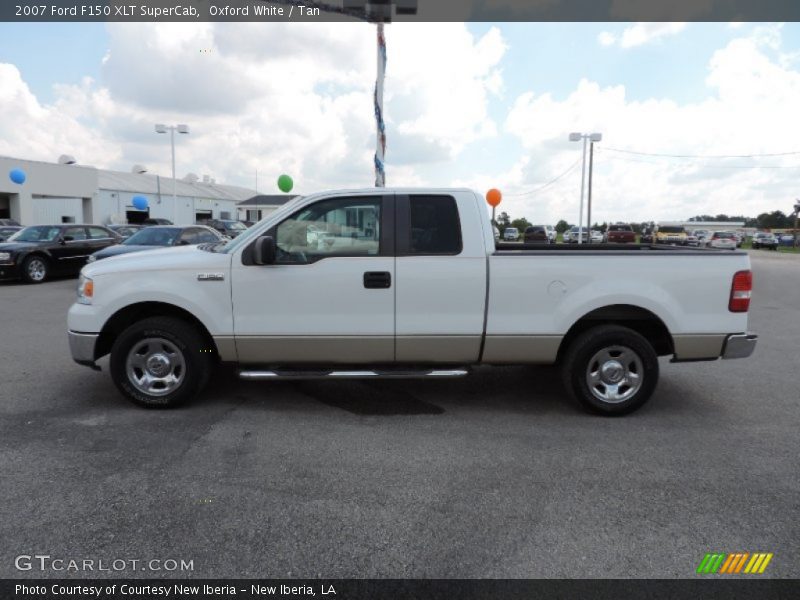 Oxford White / Tan 2007 Ford F150 XLT SuperCab