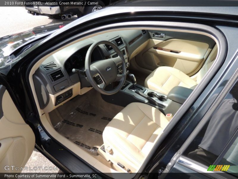 Atlantis Green Metallic / Camel 2010 Ford Fusion SEL