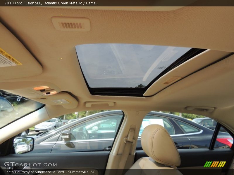 Atlantis Green Metallic / Camel 2010 Ford Fusion SEL