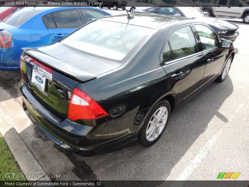 Atlantis Green Metallic / Camel 2010 Ford Fusion SEL