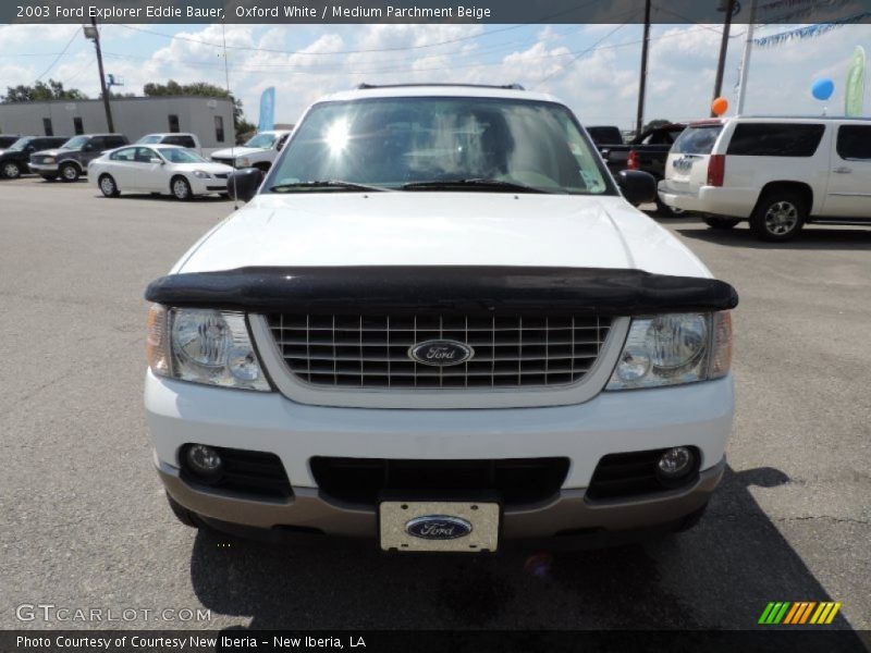 Oxford White / Medium Parchment Beige 2003 Ford Explorer Eddie Bauer