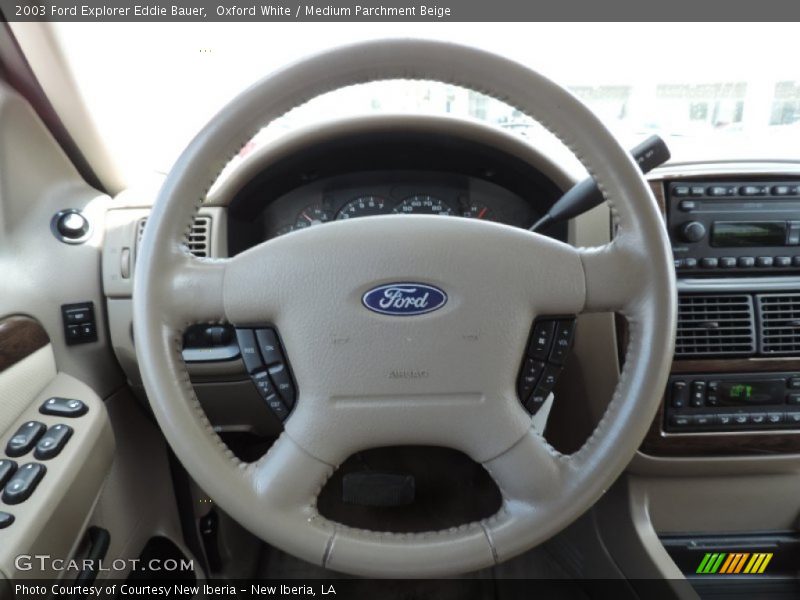 Oxford White / Medium Parchment Beige 2003 Ford Explorer Eddie Bauer