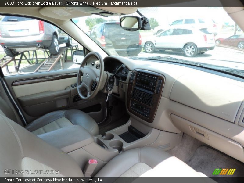 Oxford White / Medium Parchment Beige 2003 Ford Explorer Eddie Bauer