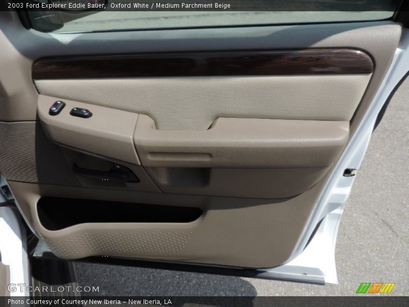Oxford White / Medium Parchment Beige 2003 Ford Explorer Eddie Bauer