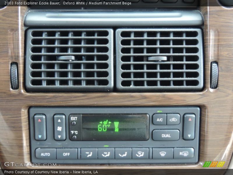 Oxford White / Medium Parchment Beige 2003 Ford Explorer Eddie Bauer