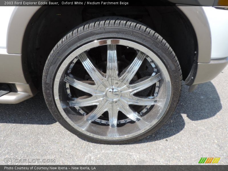 Oxford White / Medium Parchment Beige 2003 Ford Explorer Eddie Bauer