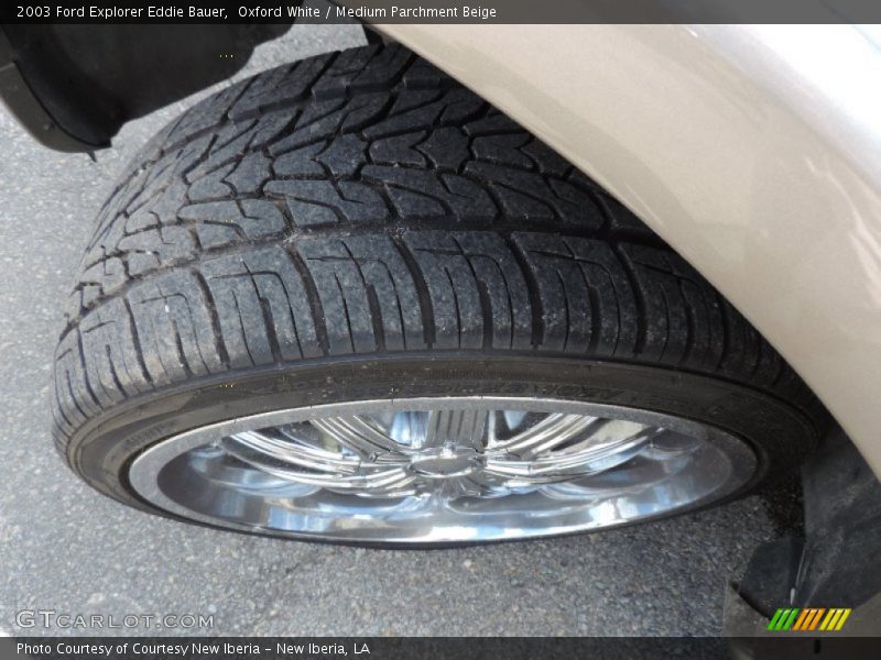 Oxford White / Medium Parchment Beige 2003 Ford Explorer Eddie Bauer