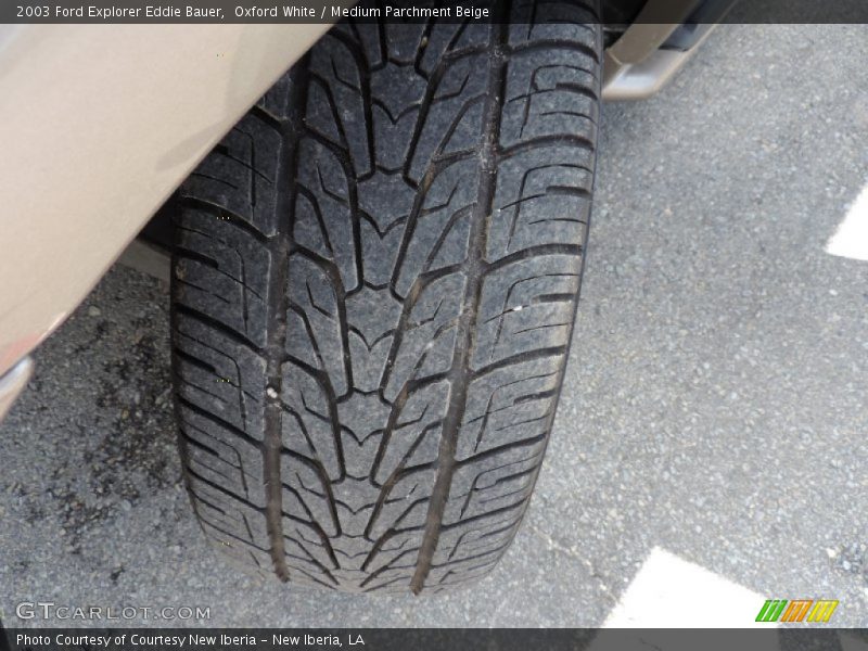 Oxford White / Medium Parchment Beige 2003 Ford Explorer Eddie Bauer