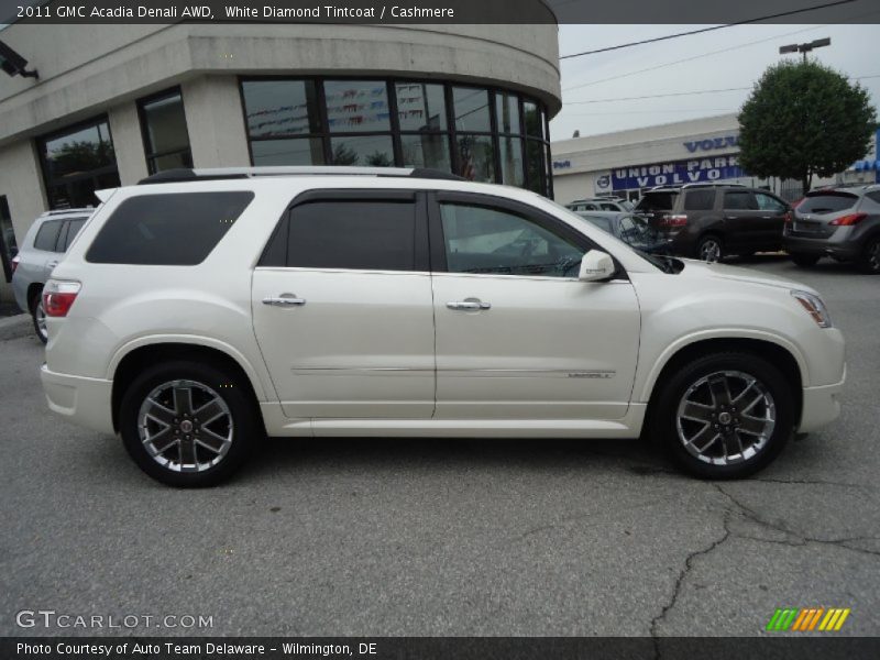 White Diamond Tintcoat / Cashmere 2011 GMC Acadia Denali AWD