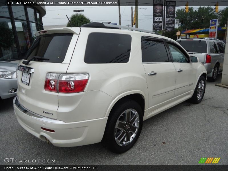 White Diamond Tintcoat / Cashmere 2011 GMC Acadia Denali AWD