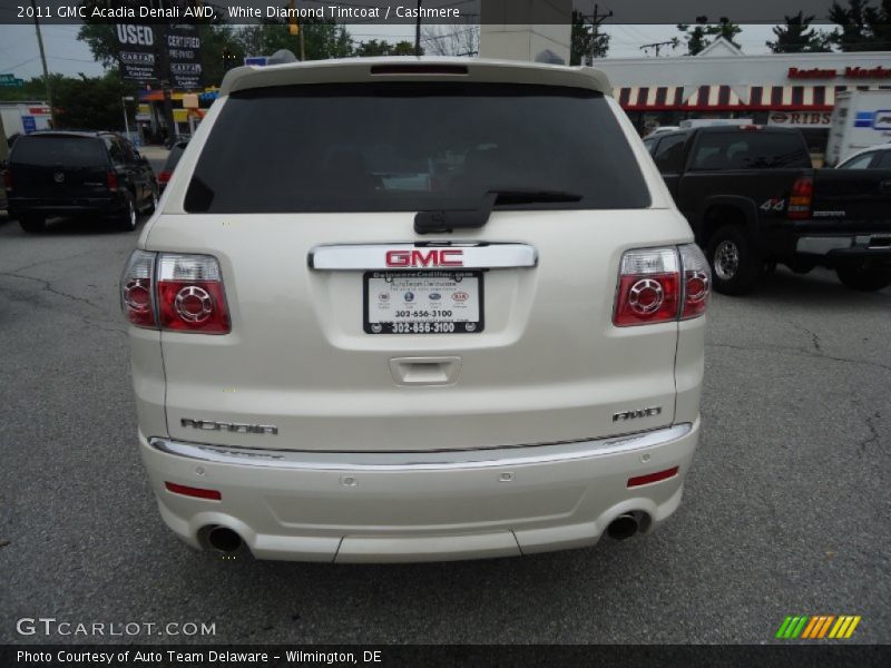 White Diamond Tintcoat / Cashmere 2011 GMC Acadia Denali AWD