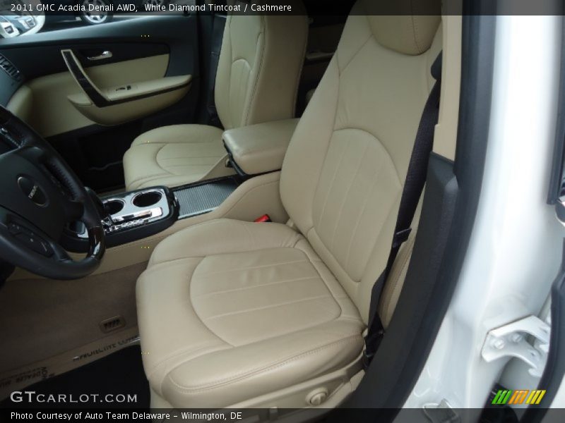 White Diamond Tintcoat / Cashmere 2011 GMC Acadia Denali AWD