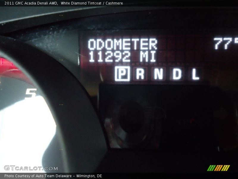 White Diamond Tintcoat / Cashmere 2011 GMC Acadia Denali AWD