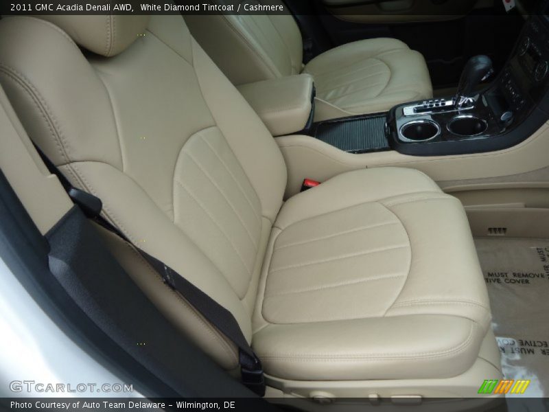 White Diamond Tintcoat / Cashmere 2011 GMC Acadia Denali AWD