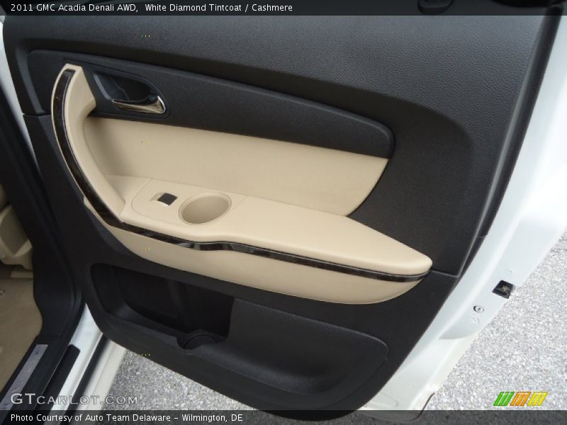 White Diamond Tintcoat / Cashmere 2011 GMC Acadia Denali AWD