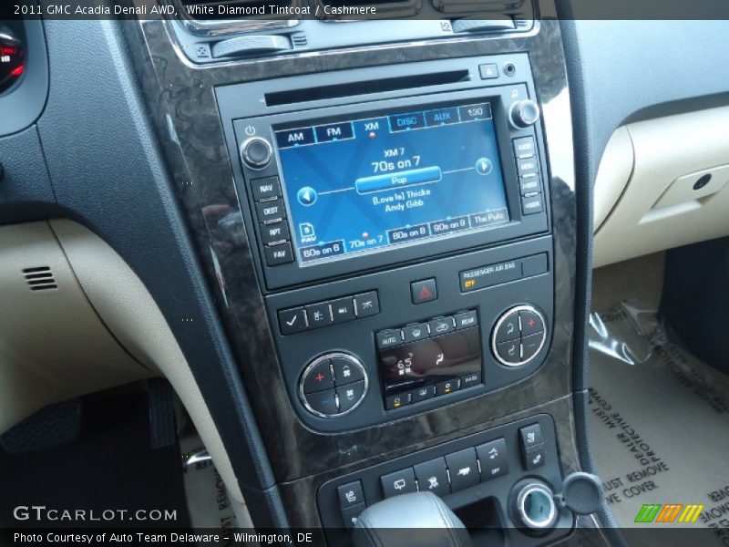 White Diamond Tintcoat / Cashmere 2011 GMC Acadia Denali AWD