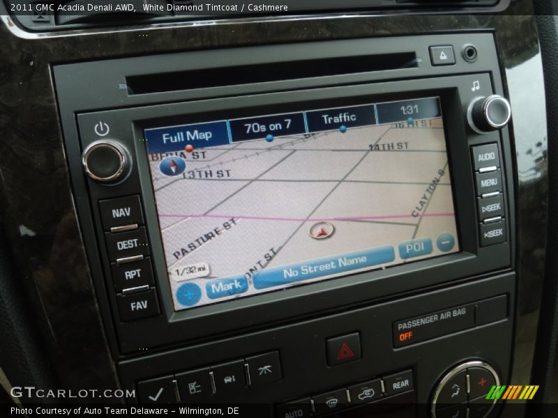 White Diamond Tintcoat / Cashmere 2011 GMC Acadia Denali AWD