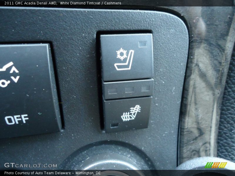 White Diamond Tintcoat / Cashmere 2011 GMC Acadia Denali AWD
