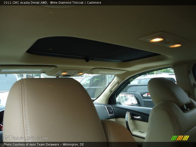 White Diamond Tintcoat / Cashmere 2011 GMC Acadia Denali AWD