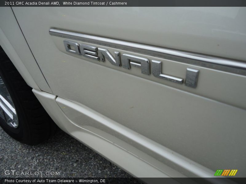White Diamond Tintcoat / Cashmere 2011 GMC Acadia Denali AWD