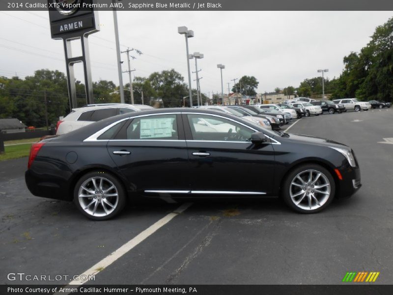 Sapphire Blue Metallic / Jet Black 2014 Cadillac XTS Vsport Premium AWD