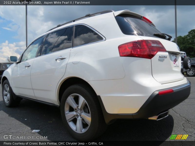 Aspen White Pearl II / Parchment 2012 Acura MDX SH-AWD