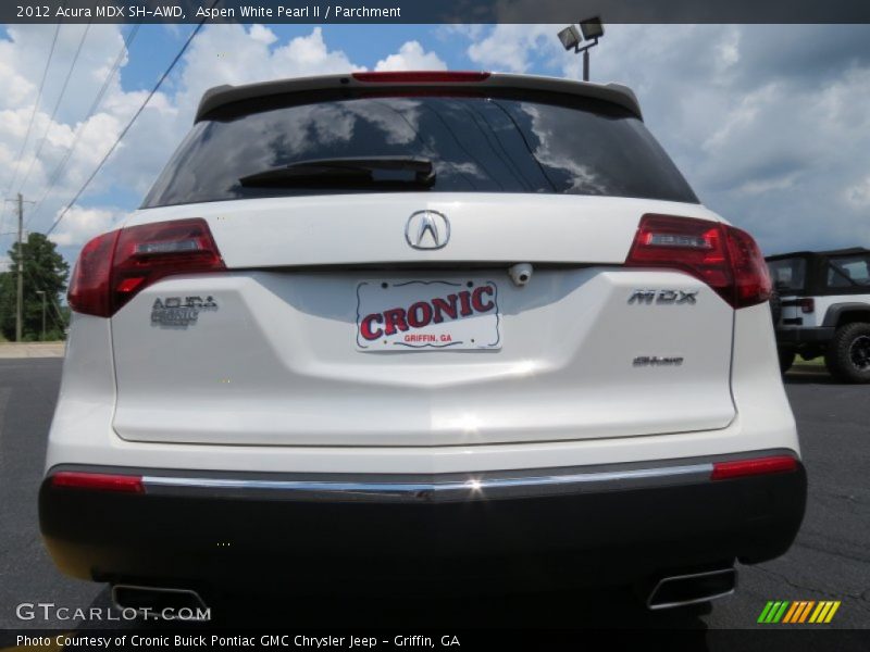 Aspen White Pearl II / Parchment 2012 Acura MDX SH-AWD